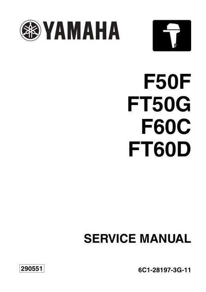 Yamaha F50F FT50G F60C FT60D Outboard Service Manual factory service manual title page