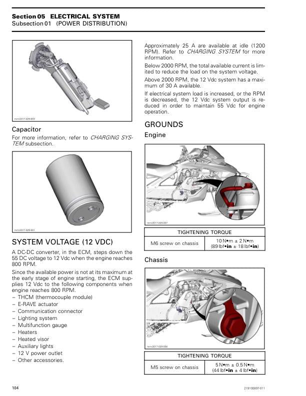 Skidoo Summit & Freeride 850 ETEC Snowmobile Service Manual sample page from the repair manual