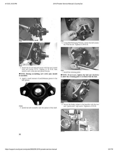 Arctic Cat Prowler HDX UTV Service Manual sample page with technical illustrations