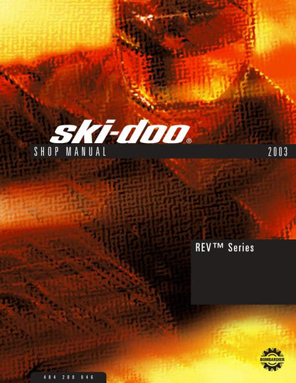 Skidoo MXZ 600 800 REV Snowmobile Service Manual factory service manual title page