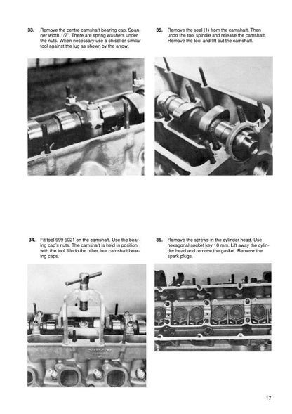 Volvo Penta AQ125 AQ145 A/B Engine Service Manual sample page showing repair procedures