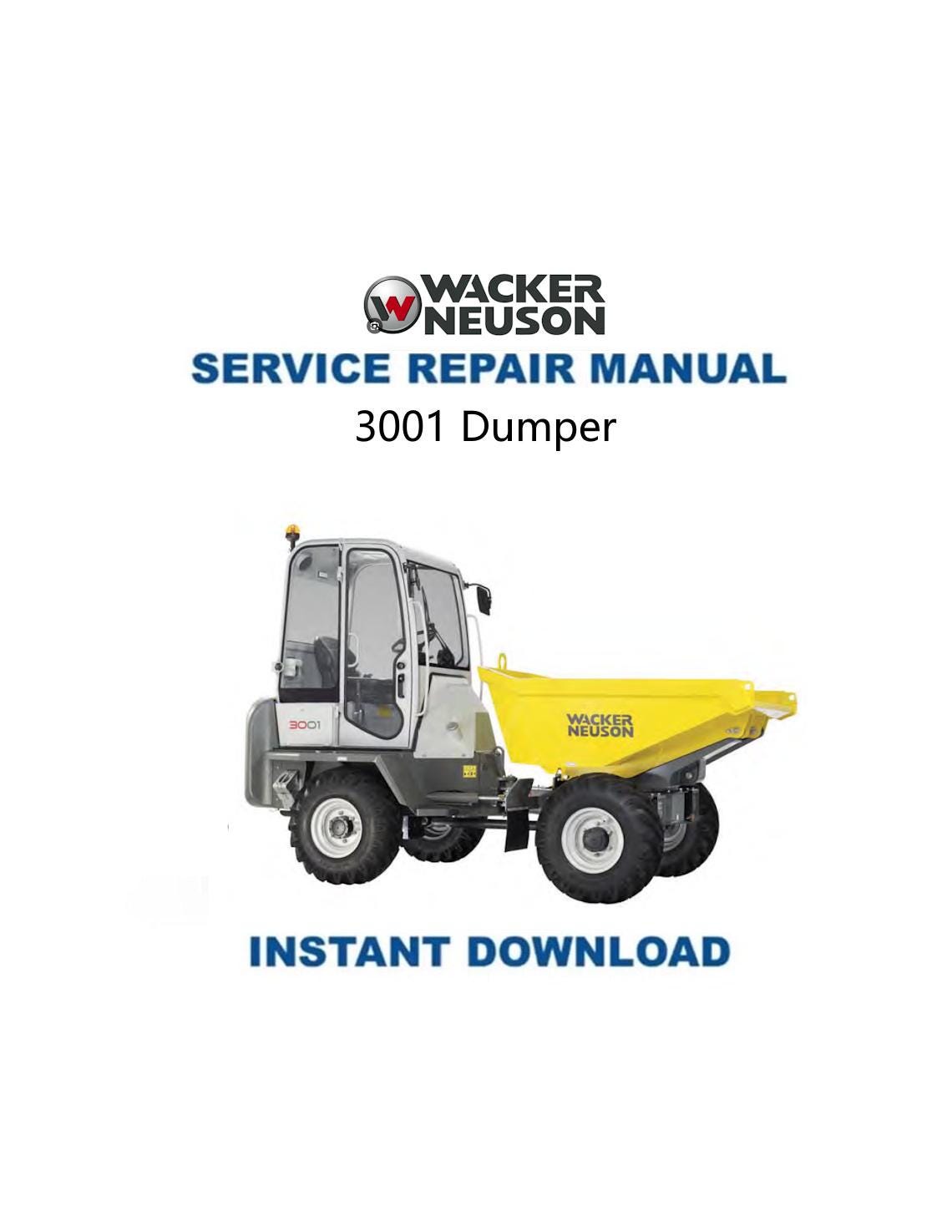 Wacker Neuson 3001 Dumper Service Manual - Service Manual PDF Instant Download