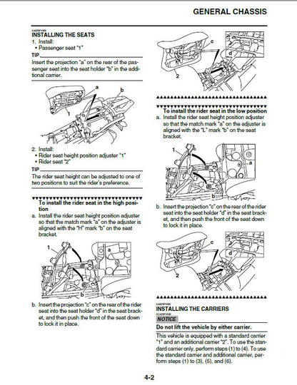 Yamaha YZF-R1 Motorcycle Service Manual sample page with service data and tables