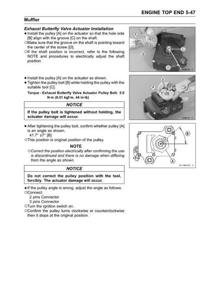 Kawasaki Ninja ZX-6R Motorcycle Service Manual sample page from service manual
