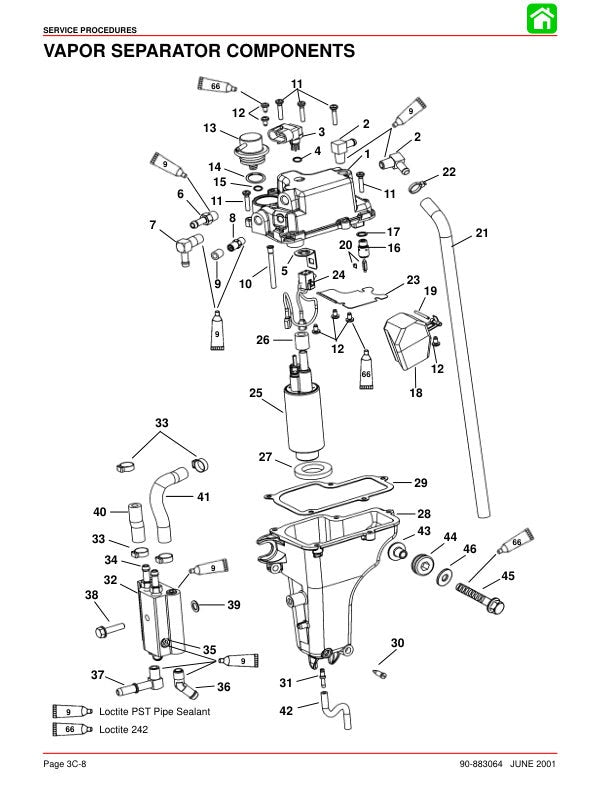 Mercury 30 40 EFI Outboard Service Manual sample page from service manual