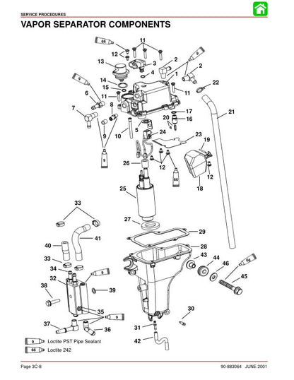Mercury 30 40 EFI Outboard Service Manual sample page from service manual