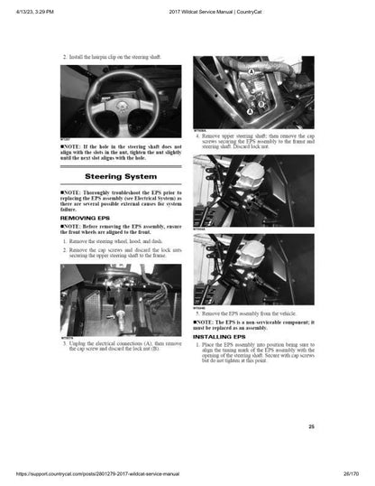 Arctic Cat Wildcat Sport 700 UTV Service Manual sample page with diagrams and specifications