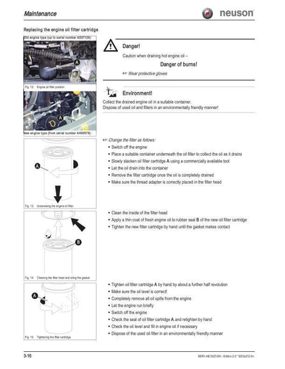 Wacker Neuson 50 Z3 6003 Track Excavator Service Manual sample page showing repair procedures