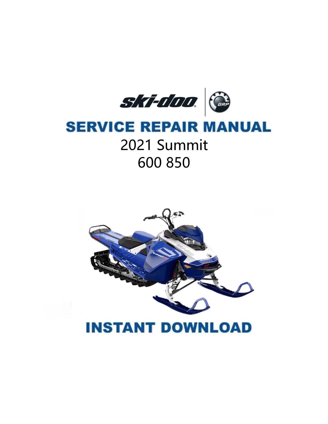 Skidoo Summit 600 850 Snowmobile Service Manual 2021-2024 - Service Manual PDF Instant Download