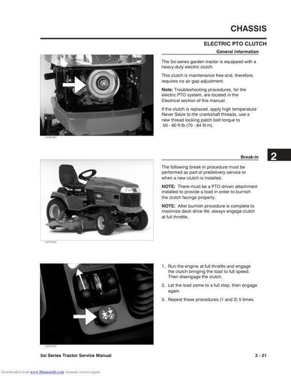 Toro 518 520 522 523 xi Lxi DXi Mower Service Manual sample page with technical illustrations