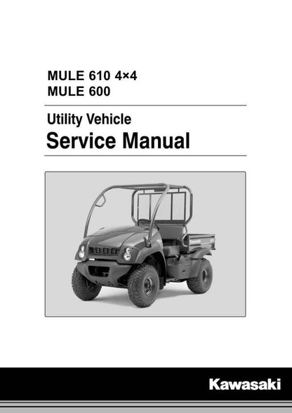 Kawasaki Mule 600 610 UTV Service Manual factory service manual title page