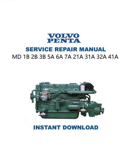 Volvo Penta MD 1B 2B 3B 5A 6A 7A 21A Service Manual - Service Manual PDF Instant Download