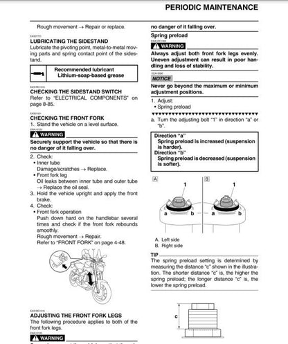 Yamaha MT09 FZ09 Motorcycle Service Manual sample page from service manual