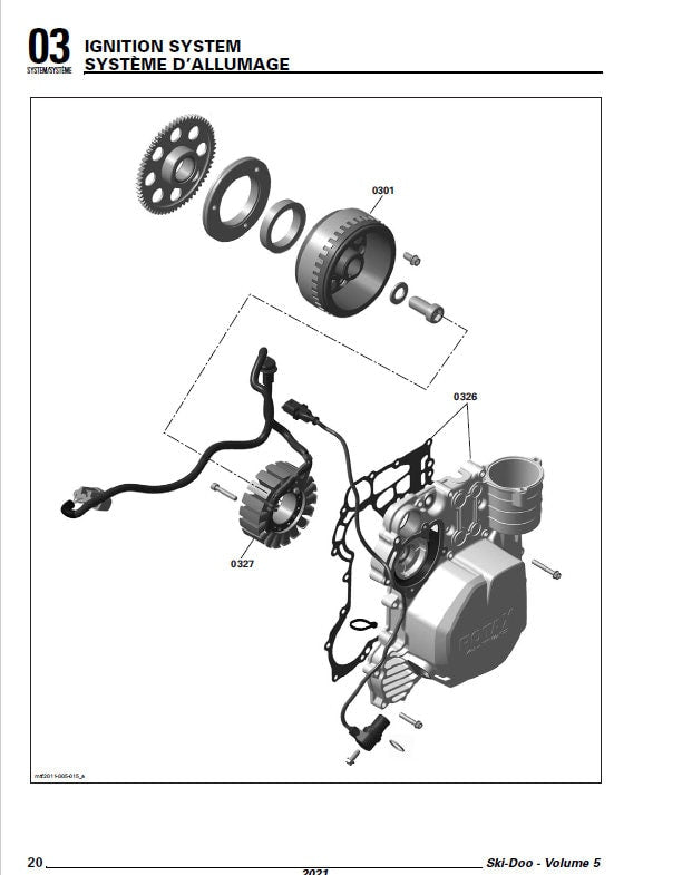 Skidoo Summit X 800 ETEC Snowmobile Service Manual sample page with diagrams and specifications
