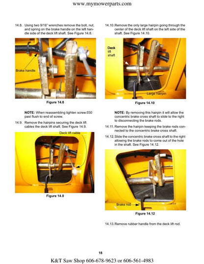Cub Cadet RZT  Zero Turn Mower Service Manual sample page showing schematics and diagrams