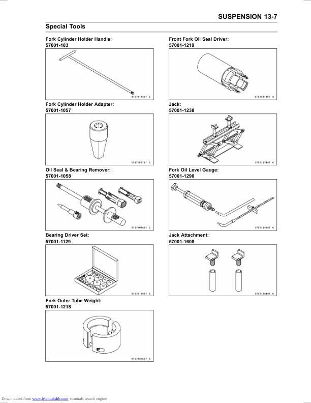 Kawasaki Ninja 300 Motorcycle Service Manual sample page from the repair manual