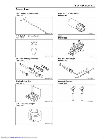 Kawasaki Ninja 300 Motorcycle Service Manual sample page from the repair manual