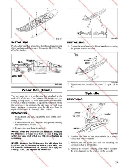 Yamaha Sidewinder Snowmobile Service Manual sample page from service manual