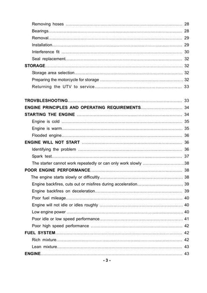 HiSun HS700 UTV4 Service Manual sample page with diagrams and specifications