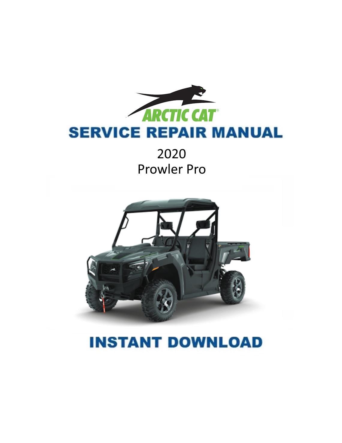 Arctic Cat Prowler Pro UTV Service Manual 2020 - Service Manual PDF Instant Download