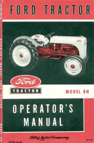 Ford 2N 8N 9N Tractor Service Manual table of contents