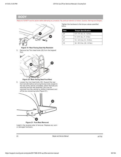 EZGO 2Five Golf Cart Service Manual sample page from service manual