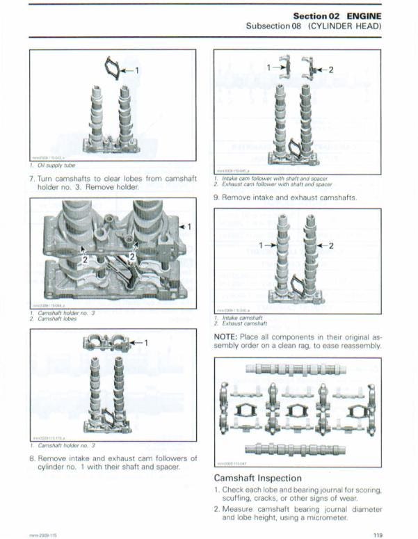 Skidoo REV 1200 GTX GSX MXZ Snowmobile Service Manual sample page from service manual