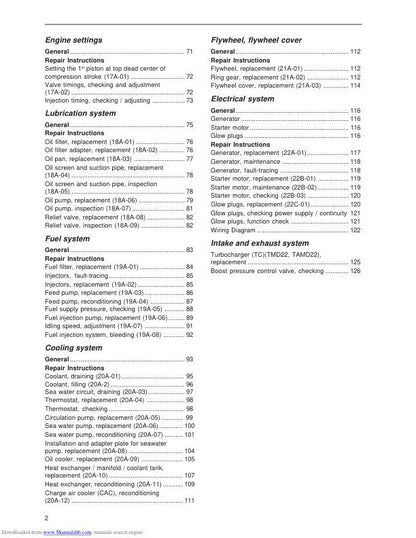 Volvo Penta MD22 TMF22 TAMD22 Engine Service Manual sample page from service manual