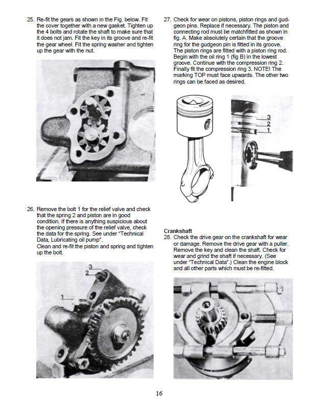 Volvo Penta MD 1B 2B 3B 5A 6A 7A 21A Service Manual sample page showing schematics and diagrams