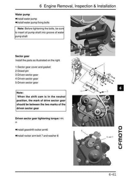 CFMOTO CF500-5 CF500-5A Service Manual sample page from the repair manual