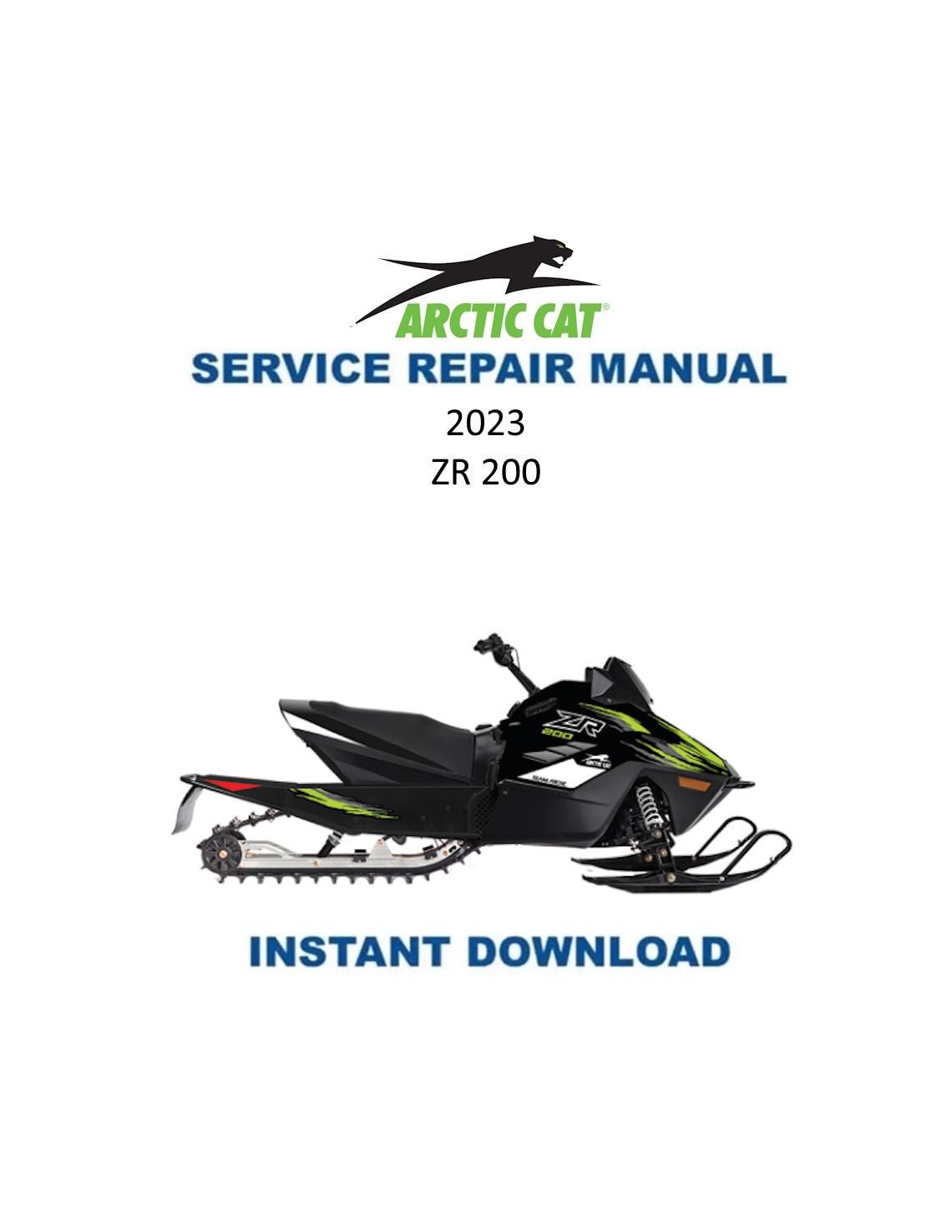 Arctic Cat ZR 200 Snowmobile Service Manual 2023 - Service Manual PDF Instant Download