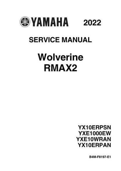 Yamaha Wolverine RMAX2 UTV Service Manual factory service manual title page