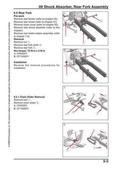 CFMOTO CFX 2E 5E Electric Service Manual sample page from the repair manual