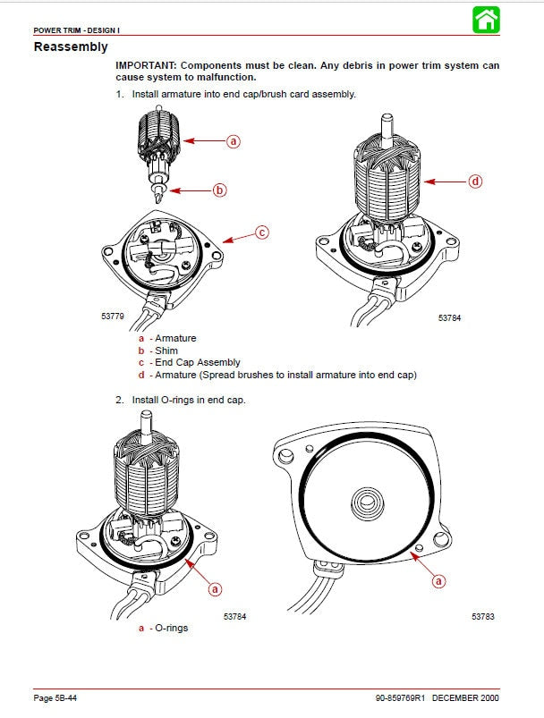 Mercury OptiMax 200 225 Outboard Service Manual sample page with technical illustrations