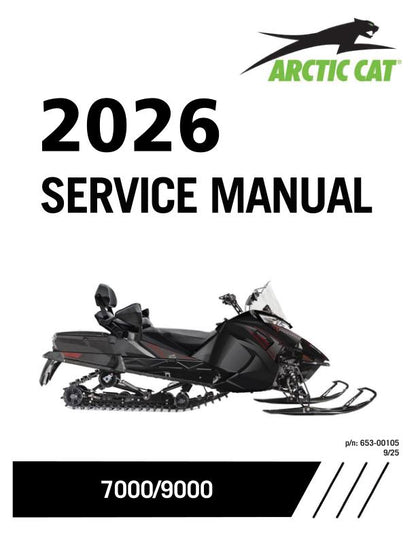 Arctic Cat Thundercat Riot Pantera ZR 7000 9000 Snowmobile Service factory service manual title page