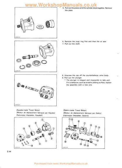 Kubota KH 36 41 51 61 66 91 101 151 Excavator Service Manual sample page showing schematics and diagrams