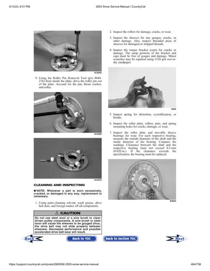 Arctic Cat Firecat F5 F7 ZL ZR Pantera Snowmobile Service Manual sample page from the repair manual