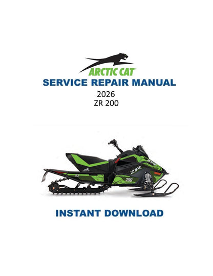 Arctic Cat ZR 200 Snowmobile Service Manual 2026 - Service Manual PDF Instant Download