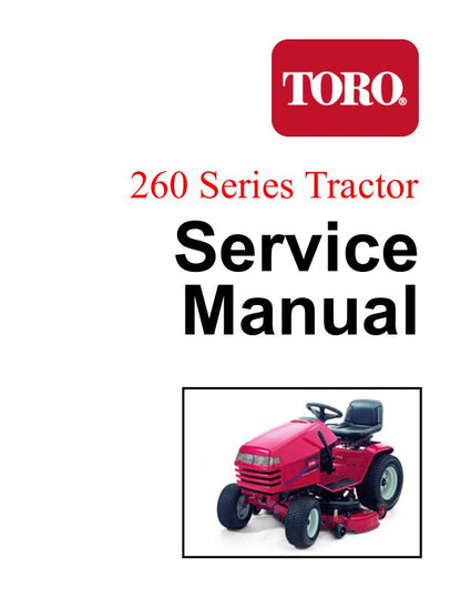Toro 260 264 265 267 268 269 270 Tractor Service Manual factory service manual title page