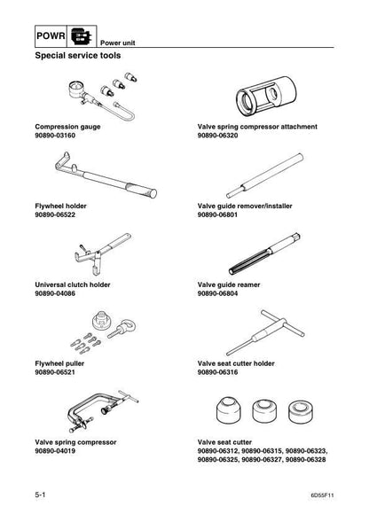 Yamaha 9.9 & 15 HP Outboard Service Manual sample page from service manual