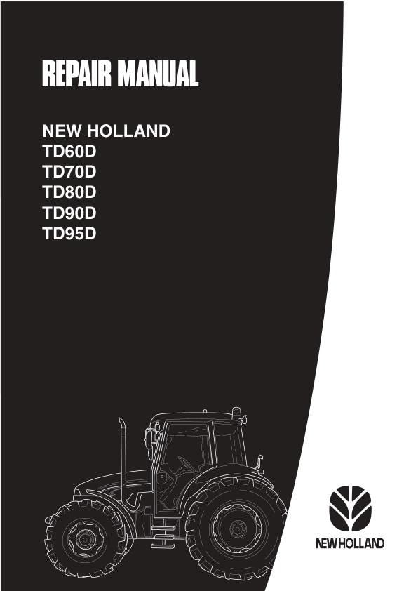 New Holland TD 60 70 80 90 95 Tractor Service Manual factory service manual title page