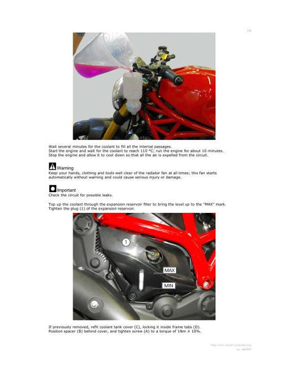 Ducati Monster 1200 Motorcycle Service Manual factory service manual title page