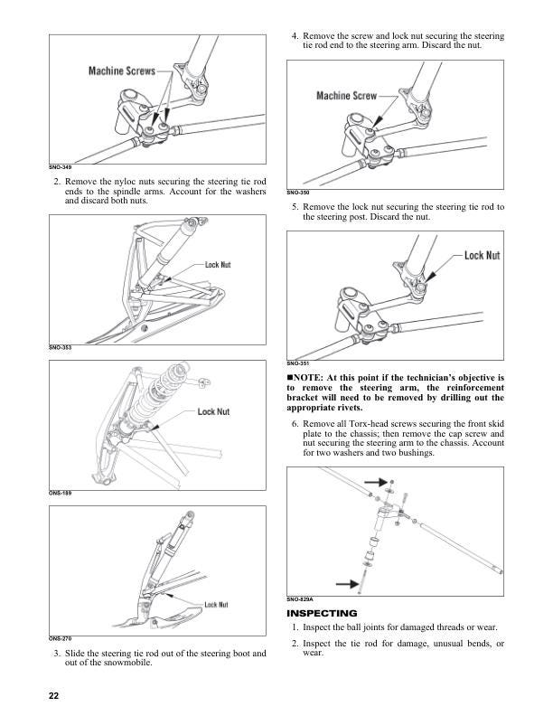 Arctic Cat ZR Riot Norseman M Alpha One 8000 Snowmobile Service Manual sample page with diagrams and specifications