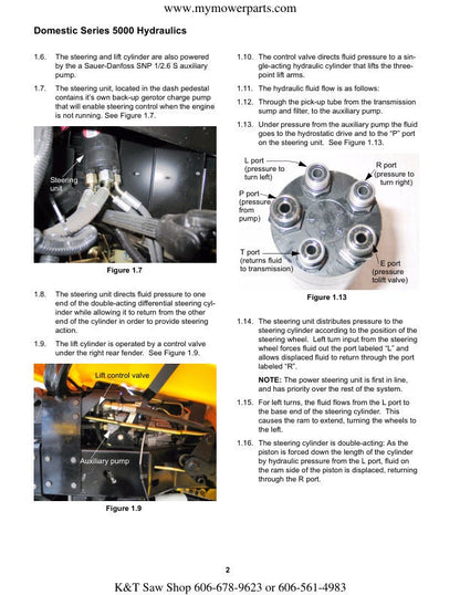 Cub Cadet Domestic 5000 Tractor Service Manual sample page from service manual