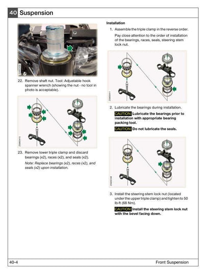 Zero SRS Electric Motorcycle Service Manual sample page with technical illustrations