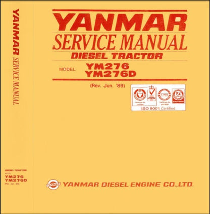Yanmar YM135-YM4000 Tractor Service Manual sample page with service data and tables