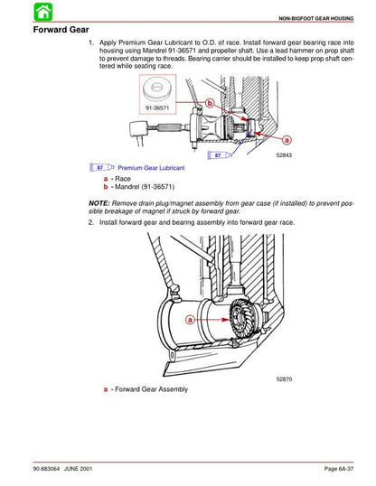Mercury 30 40 EFI Outboard Service Manual sample page from the repair manual