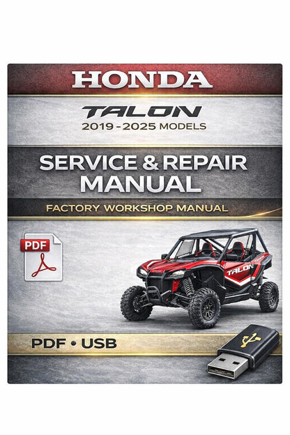 Honda Talon 1000 UTV Service Manual factory service manual title page