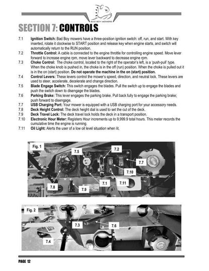 Badboy Rebel Outlaw Zero Turn Mower Service Manual sample page from service manual
