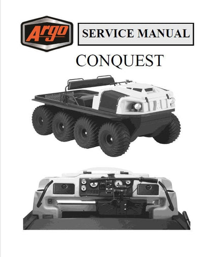 Argo Conquest 8x8 UTV Service Manual factory service manual title page